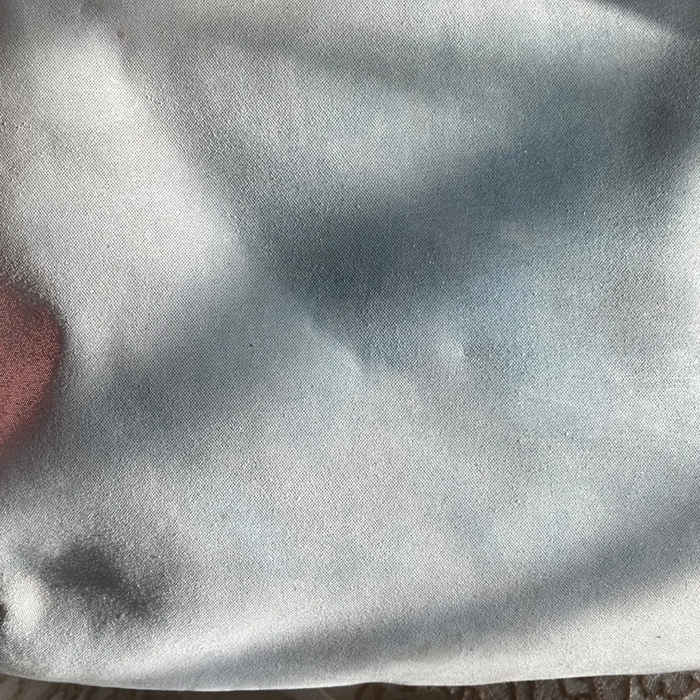 Coach EUC Lurex Silver & Shimmery White Crossbody Bag with satin Legacy lining. - Picture 9 of 13